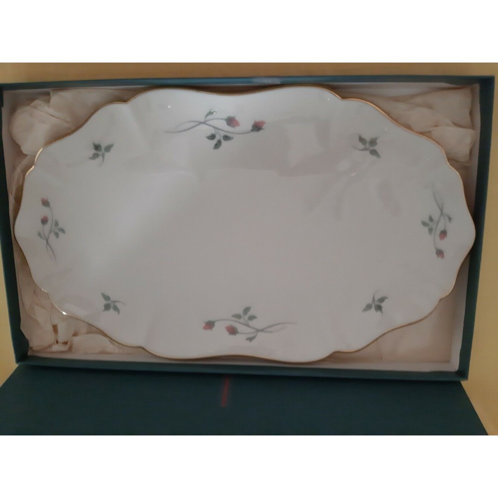 Lenox ROSE MANOR PINK Large Oblong Sandwich Tray 12"